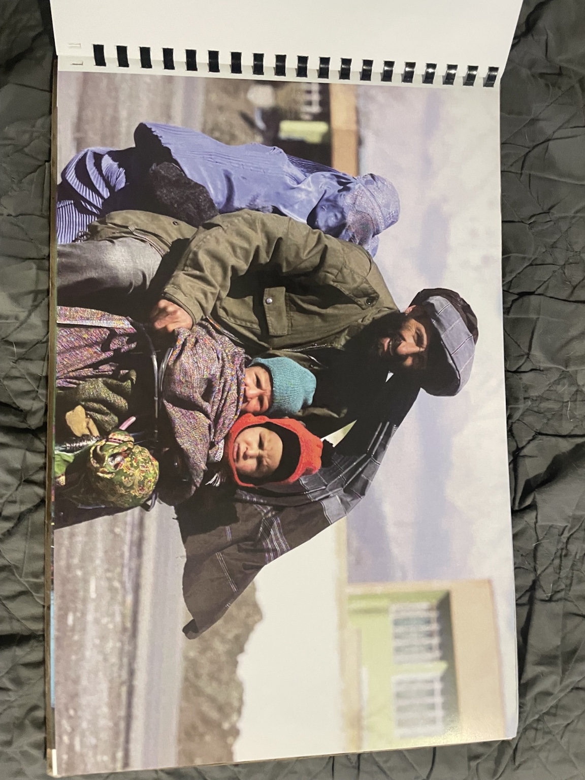 Family outdoors in winter